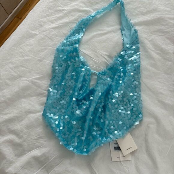 Peppermayo - Rio Dreams Cowl Neck Halter Top - Turquoise - Picture 2 of 5